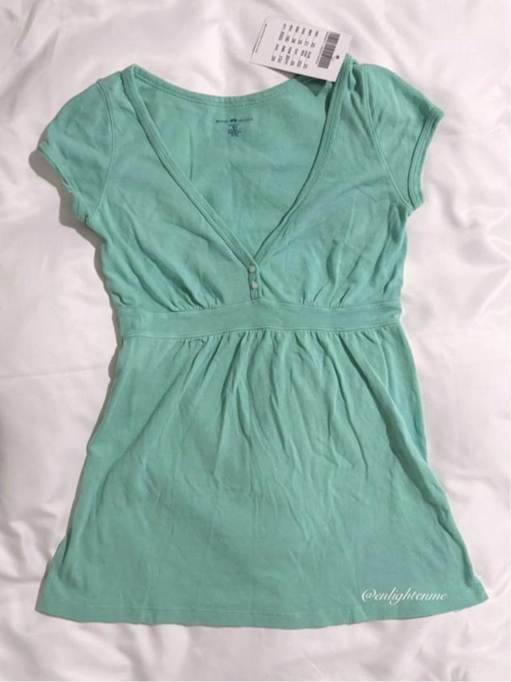 Brandy Melville seafoam teal long babydoll top